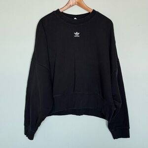 Adidas Black Cropped Sweatshirt